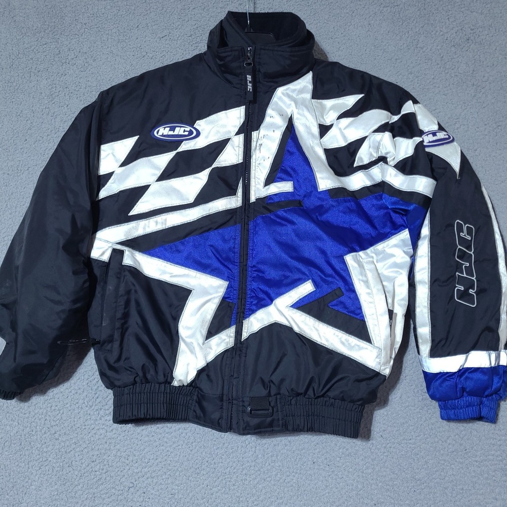 HJC Jacket Womens Medium Snowmobile Racing Dual‎ Zip Quilted Lining